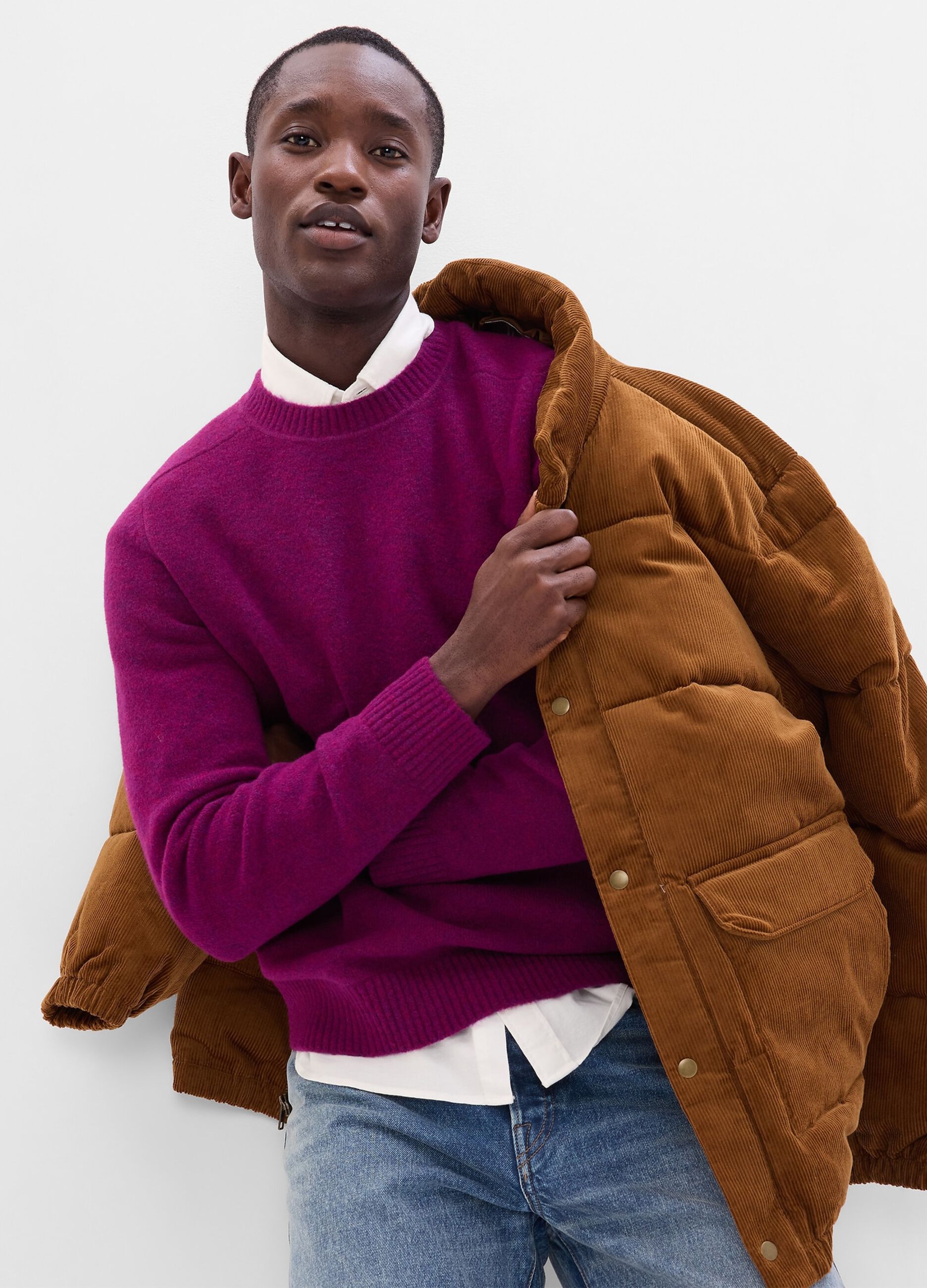 Pullover girocollo con maniche raglan