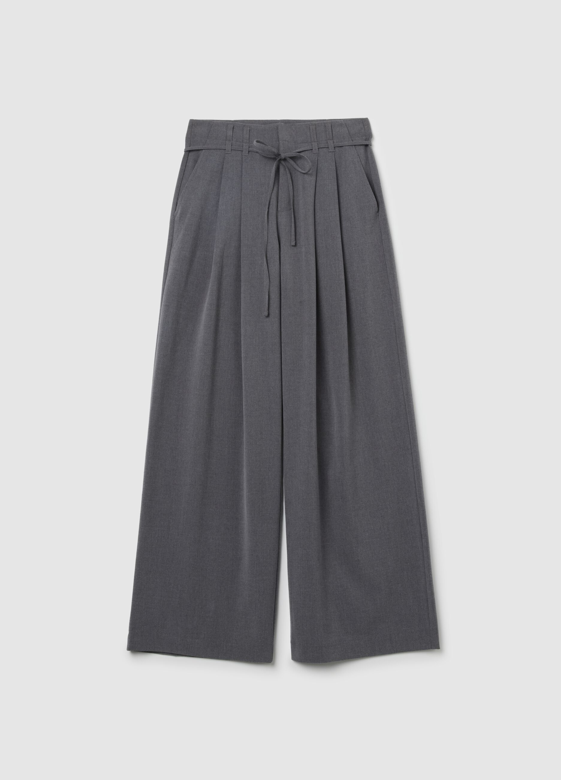 Grey Palazzo Trousers