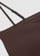 Brown regular fit camisole with square neckline_5