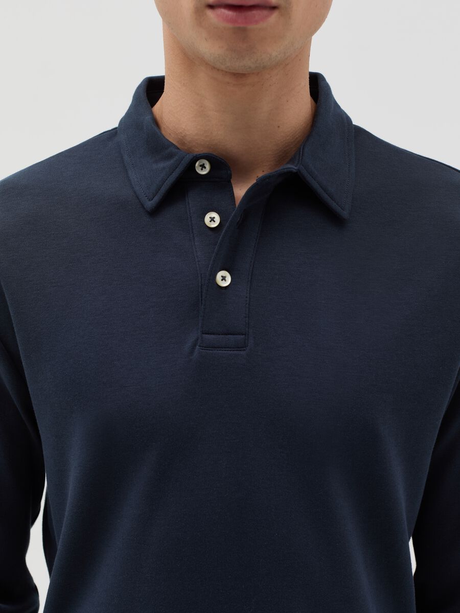 Polo in cotone a maniche lunghe_3