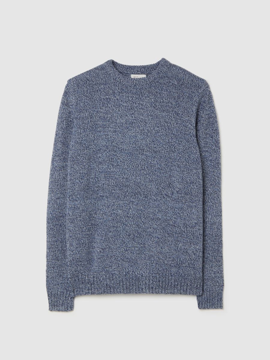 Blue Acrylic and Wool Sweater_4