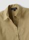 Beige pure cotton shirt with chest pocket, oversized fit_1