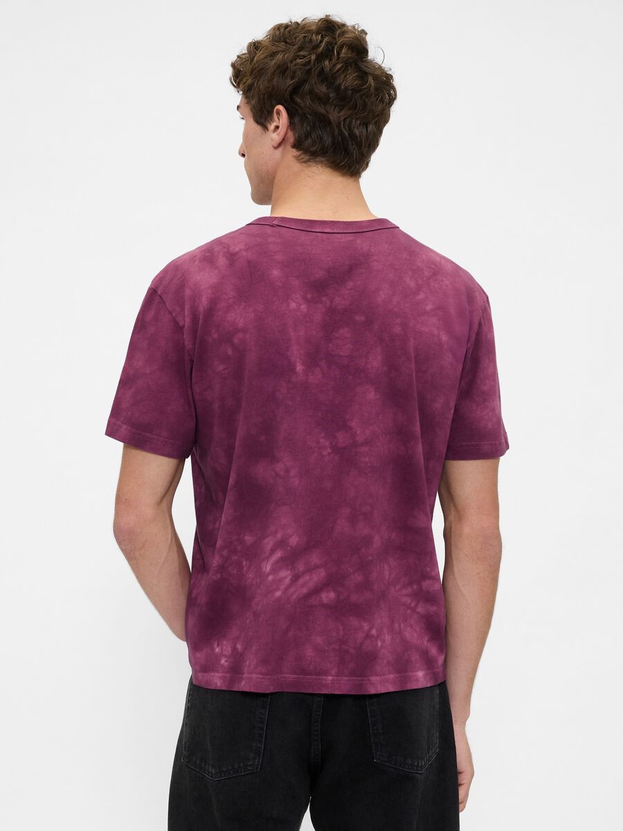 Purple short sleeve cotton T-shirt_1