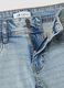 Jeans blu chiaro flare in cotone elasticizzato_6