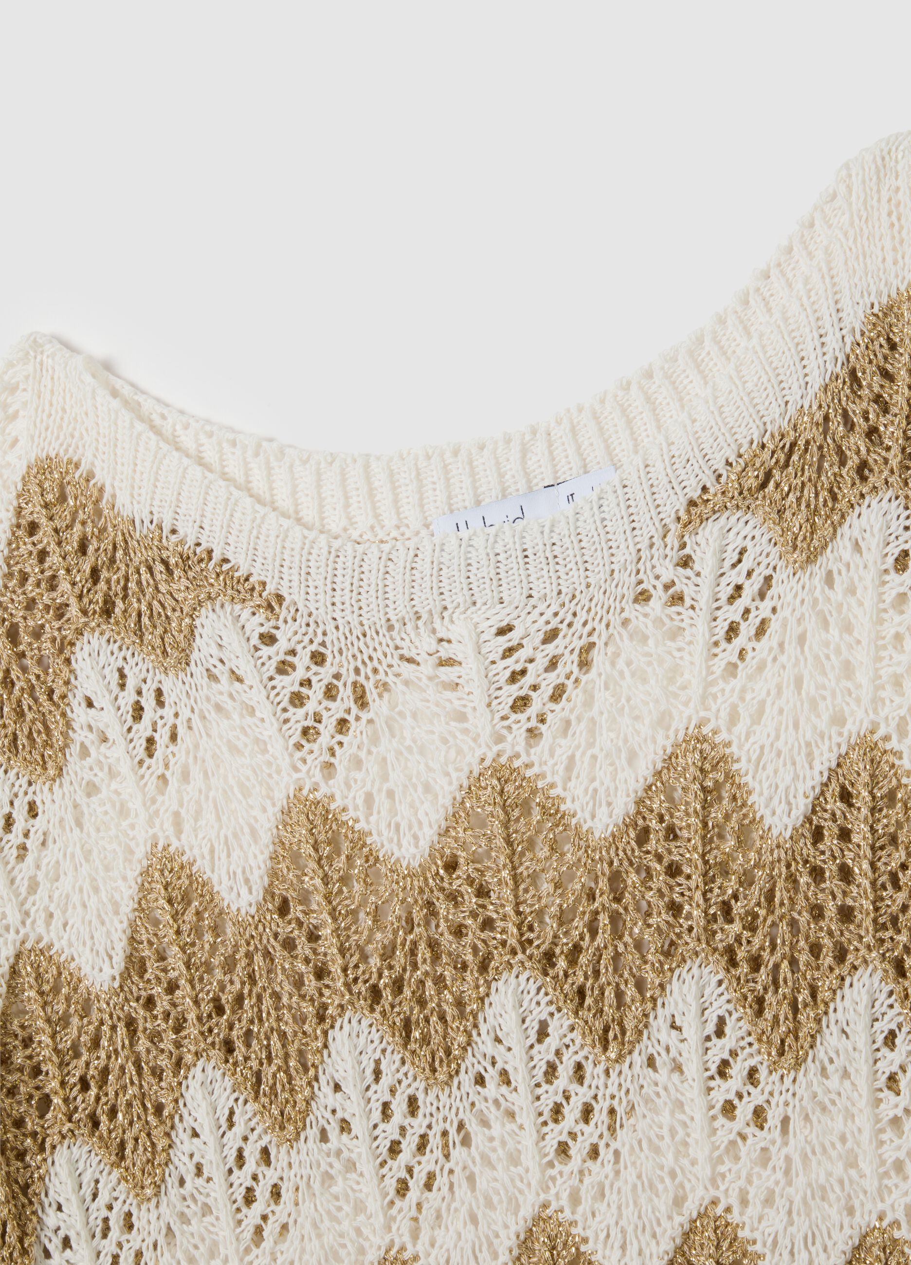 Maglia da donna in misto cotone multicolor regular fit