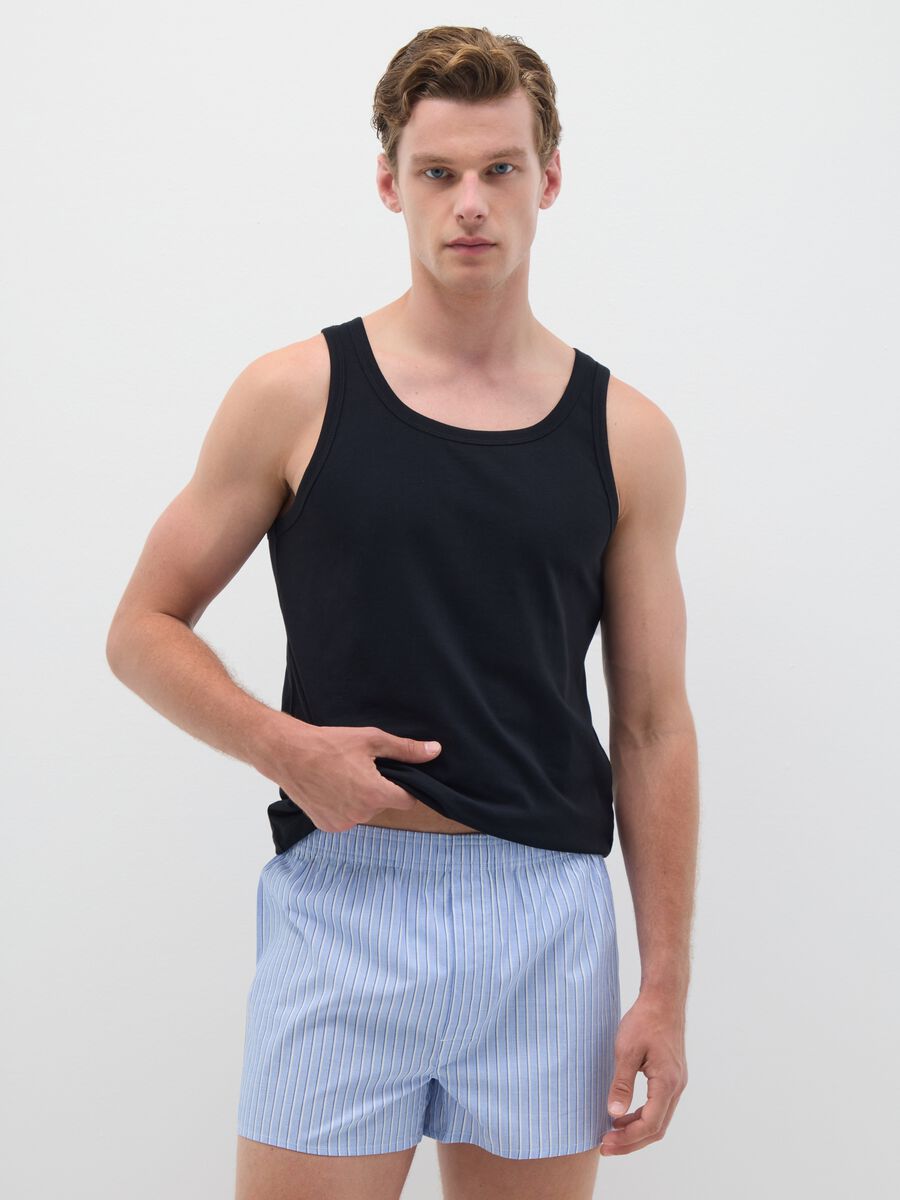 Bipack di boxer da uomo in puro cotone multicolor regular fit_0