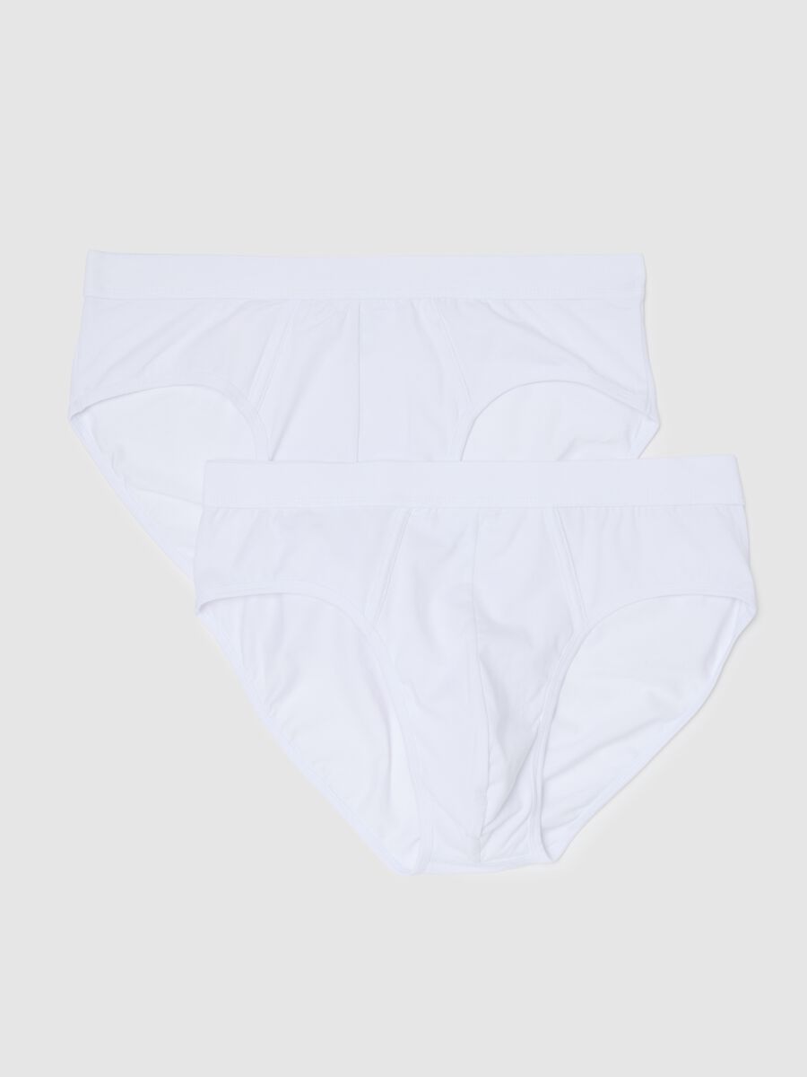 White Stretch Cotton Pack Assorted Briefs_4