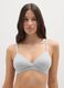 Grey stretch cotton bra_0