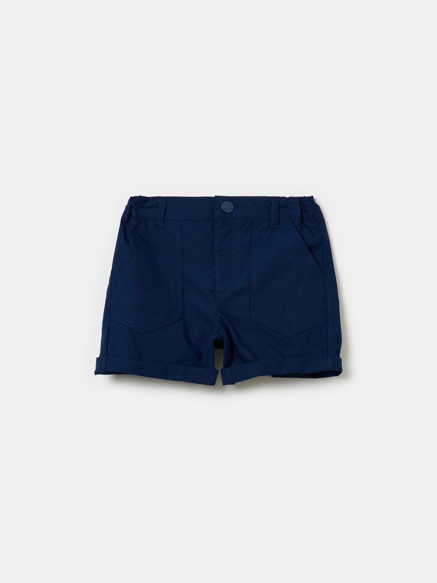 Shorts in popeline con tasche_0