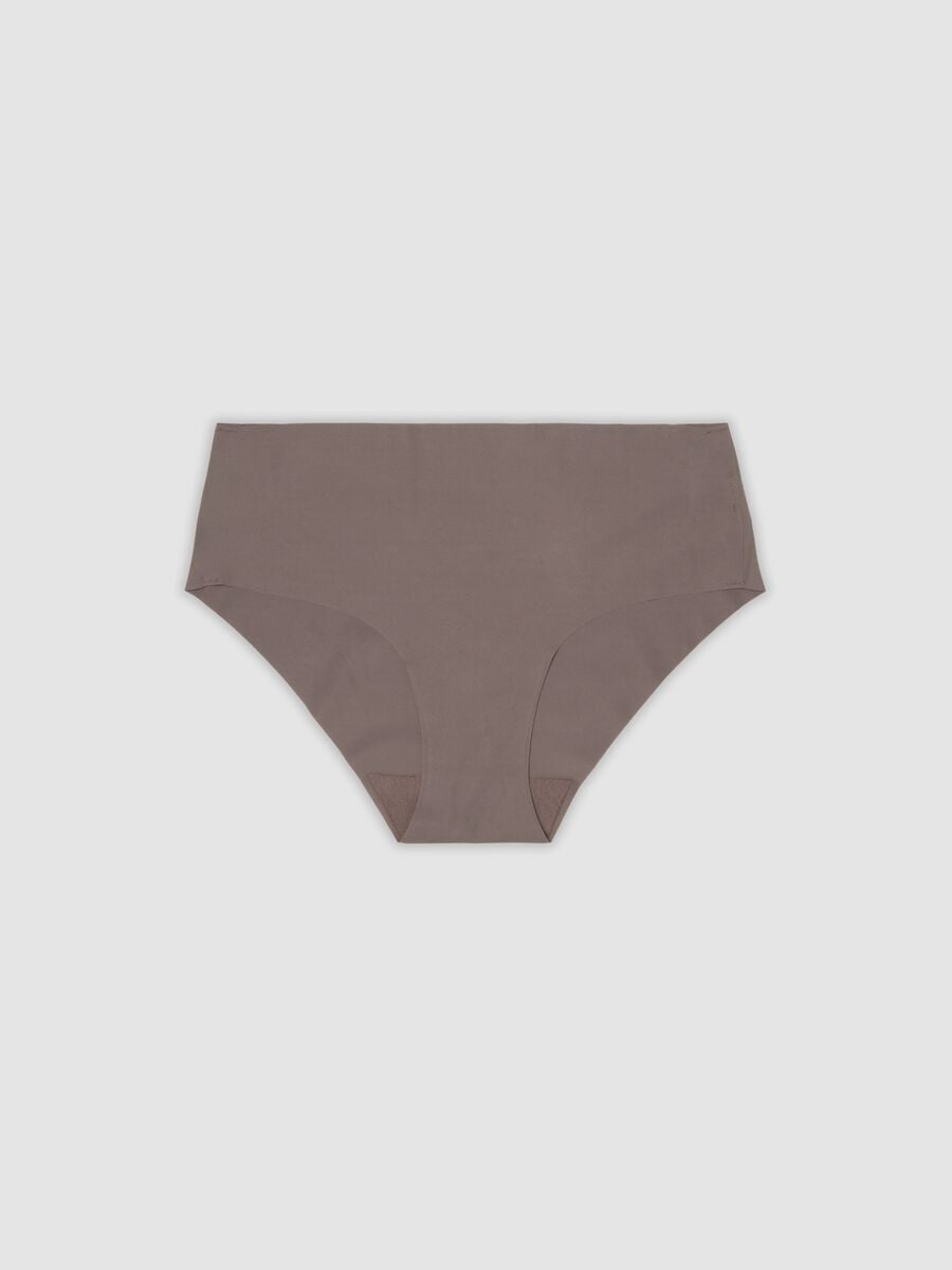 Slip hipster grigio in microfibra elasticizzata con vita regular_4