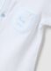 Newborn pure white cotton romper with pointed collar_3