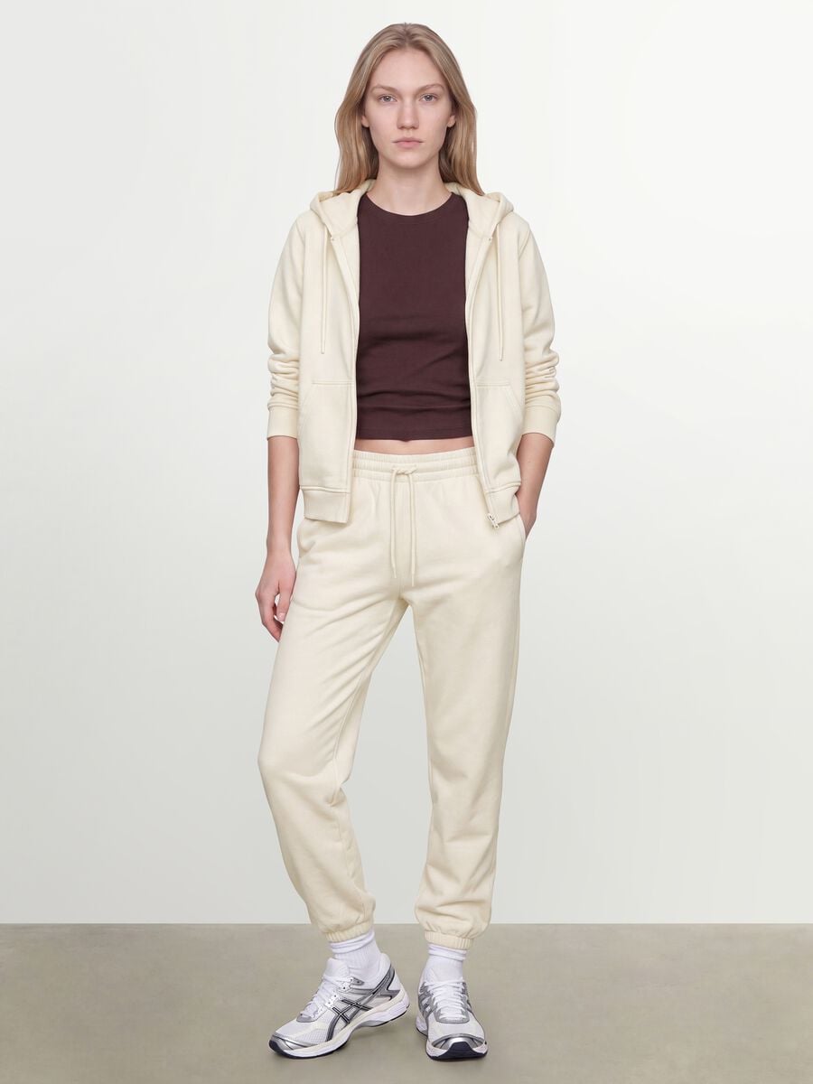 White cotton-blend regular-fit hoodie_2