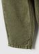Pantaloni verde militare in puro cotone per bambino_3
