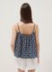 Blue pure cotton cami top with thin straps_3