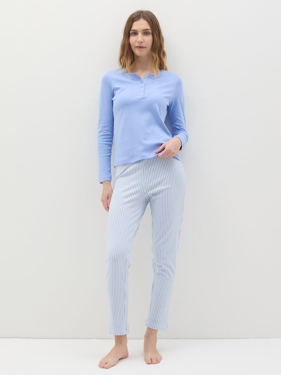 Pyjama top with granddad neckline._0