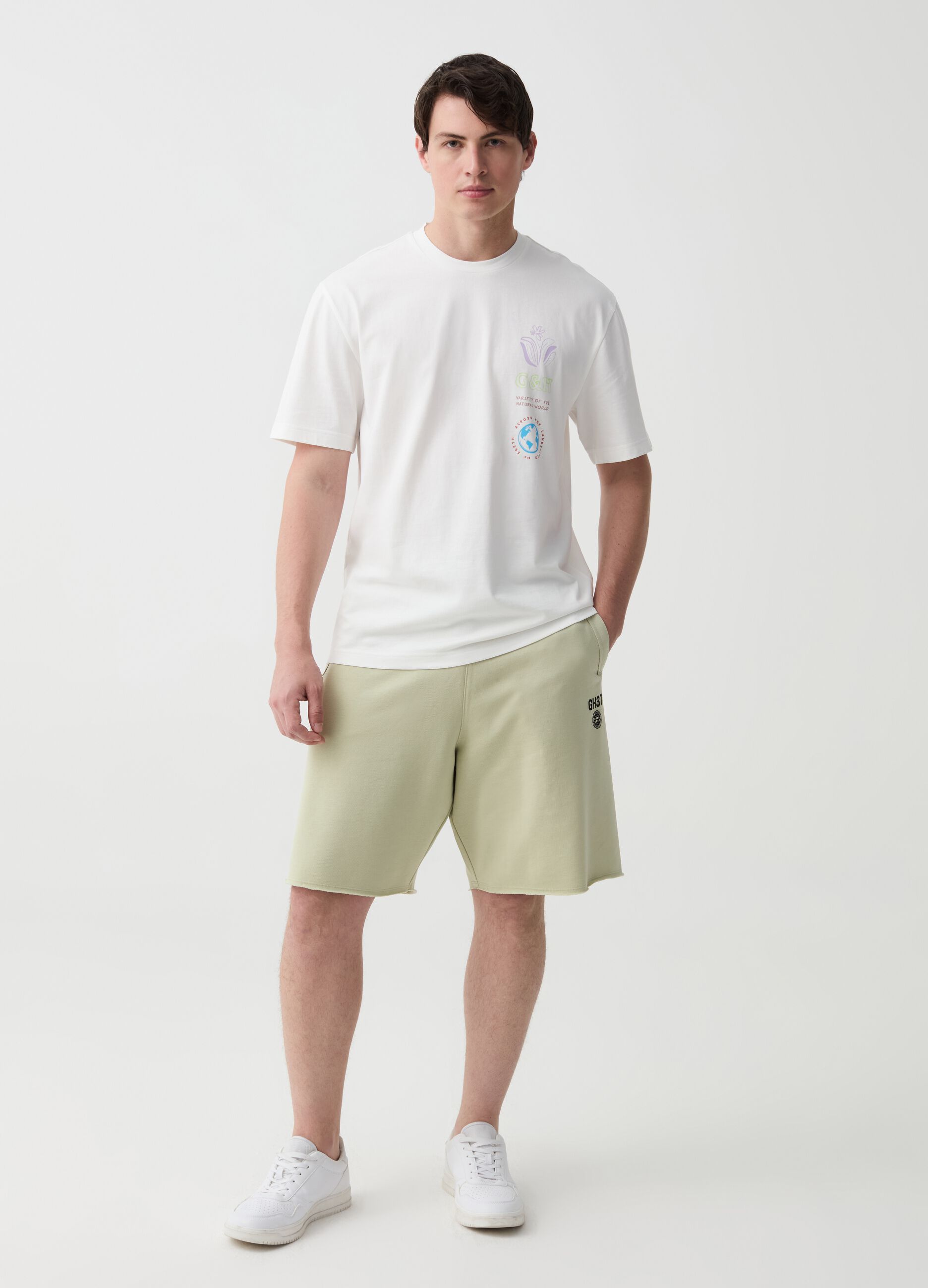 Ovs Bermuda jogger con coulisse e stampa