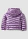Purple Ultralight padded jacket with hood and zip for girls_3