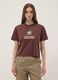 Brown short-sleeved pure cotton T-shirt_1