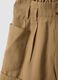 Beige modal-blend shorts with elasticated paper-bag waist_2