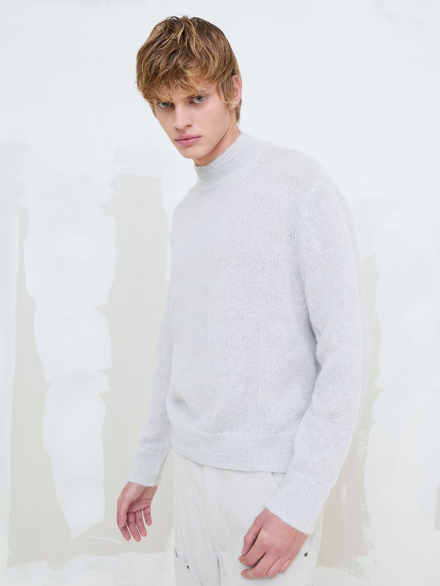 Mohair Crew Neck Light Beige_1