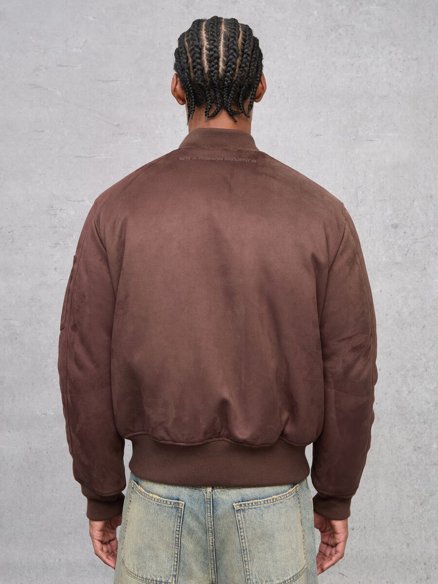 Brown Suede Bomber Jacket_3