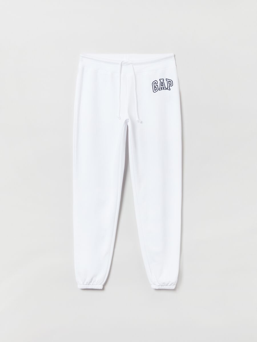 Fleece joggers with logo embroidery_0