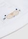 White cotton baby hat and shoe set with embroidery_1