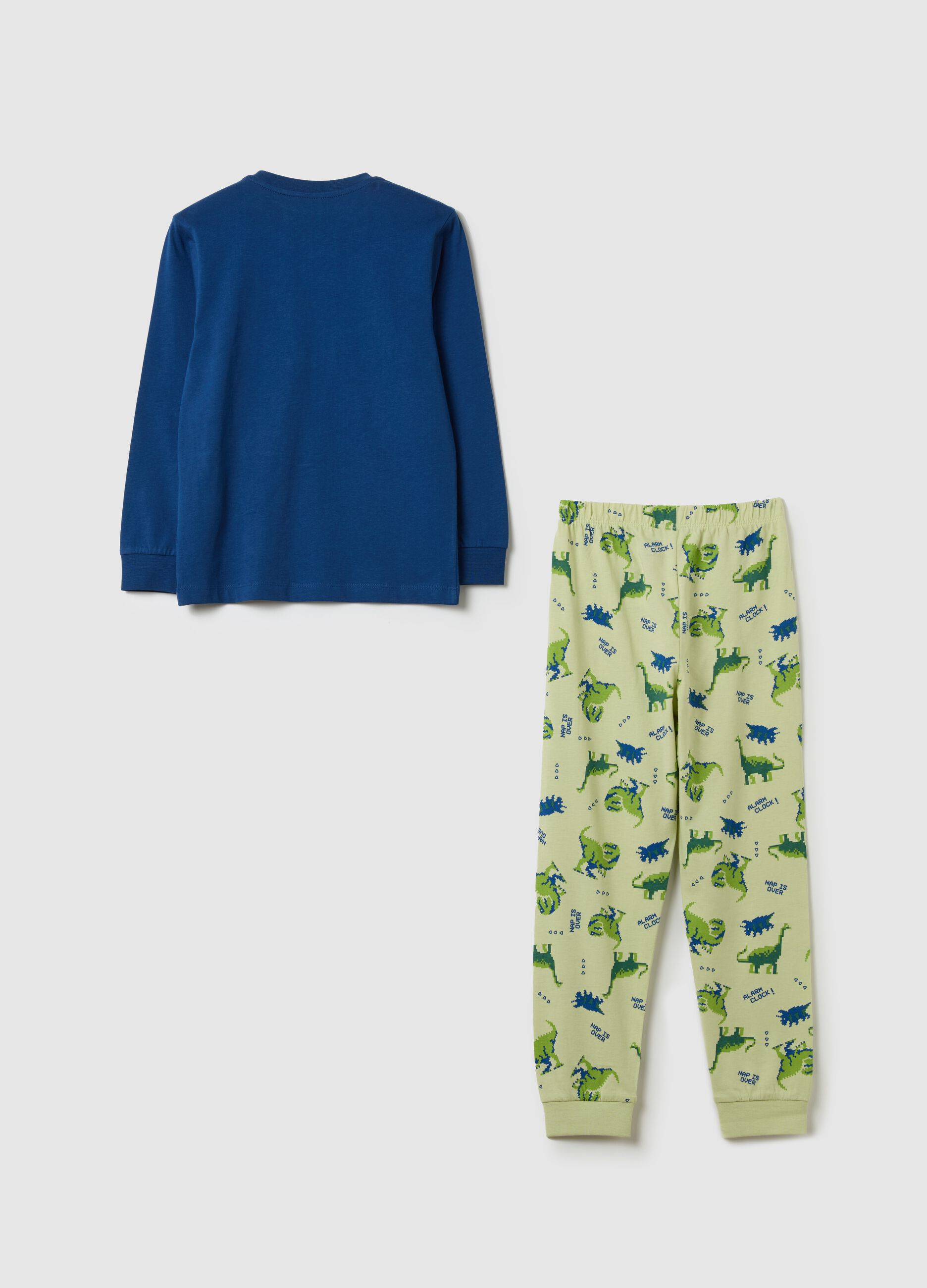 Cotton pyjamas with dinosaurs print