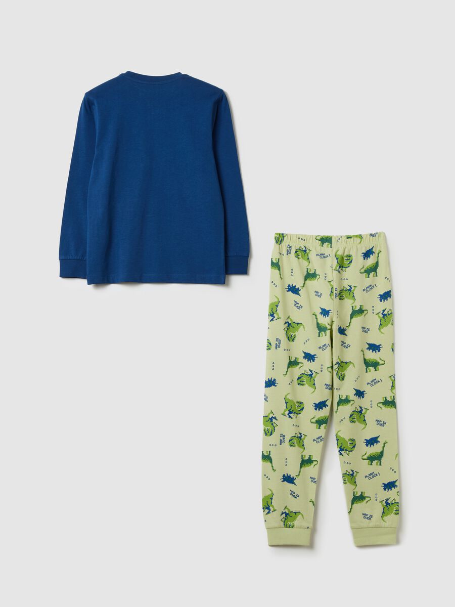 Cotton pyjamas with dinosaurs print_1