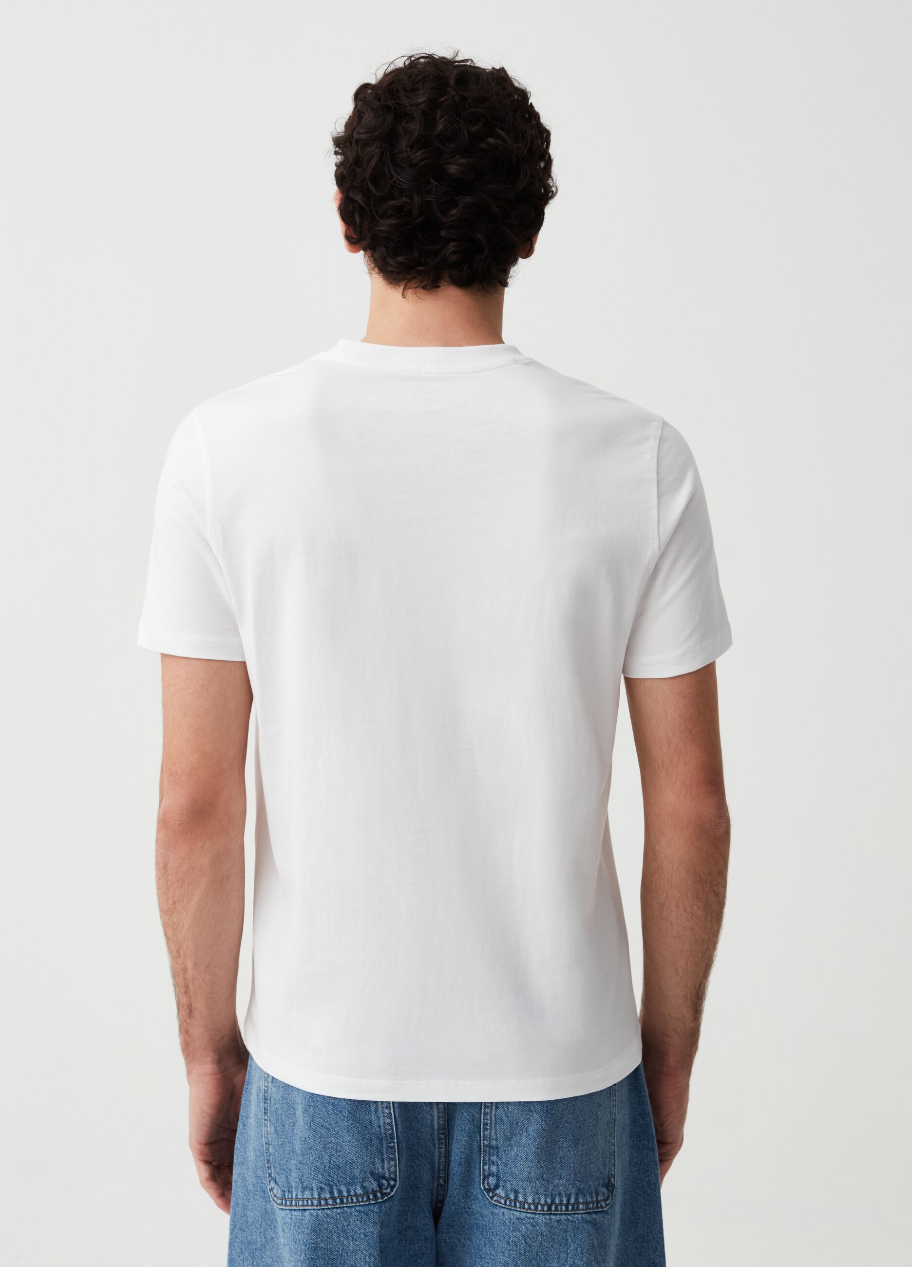 T-shirt girocollo in cotone bio