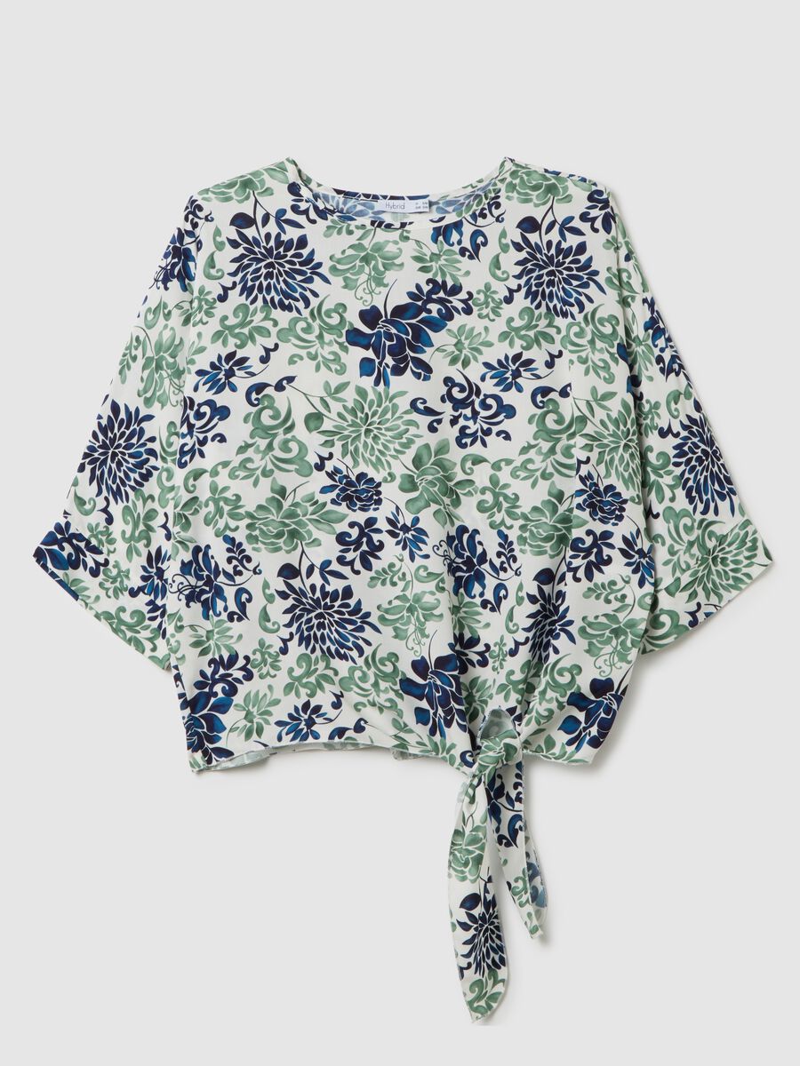 Women's multicolour viscose blouse regular fit_0
