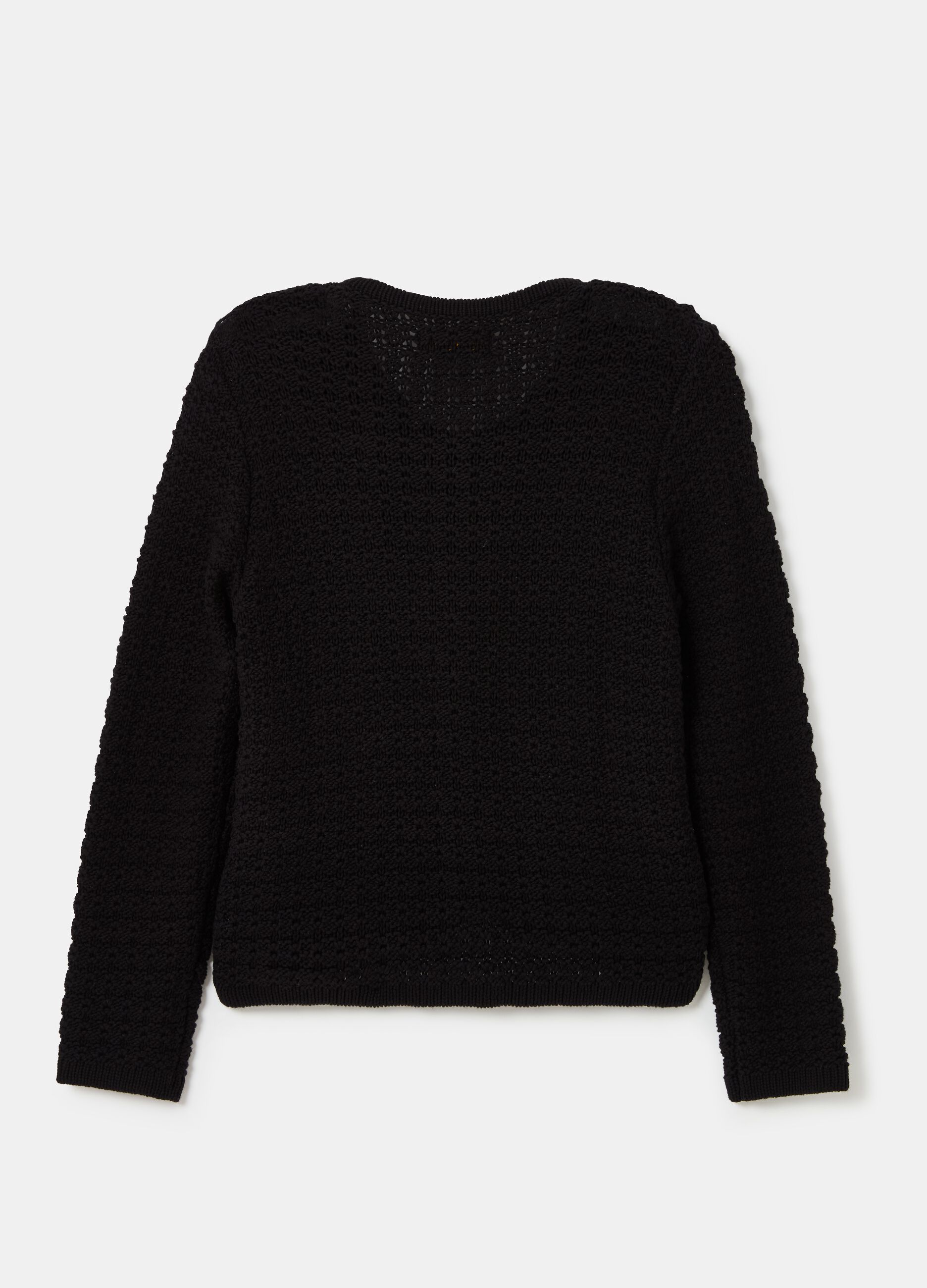 Giacca cardigan con bottoni lavorati