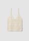 White pure cotton regular-fit knitted vest top_4