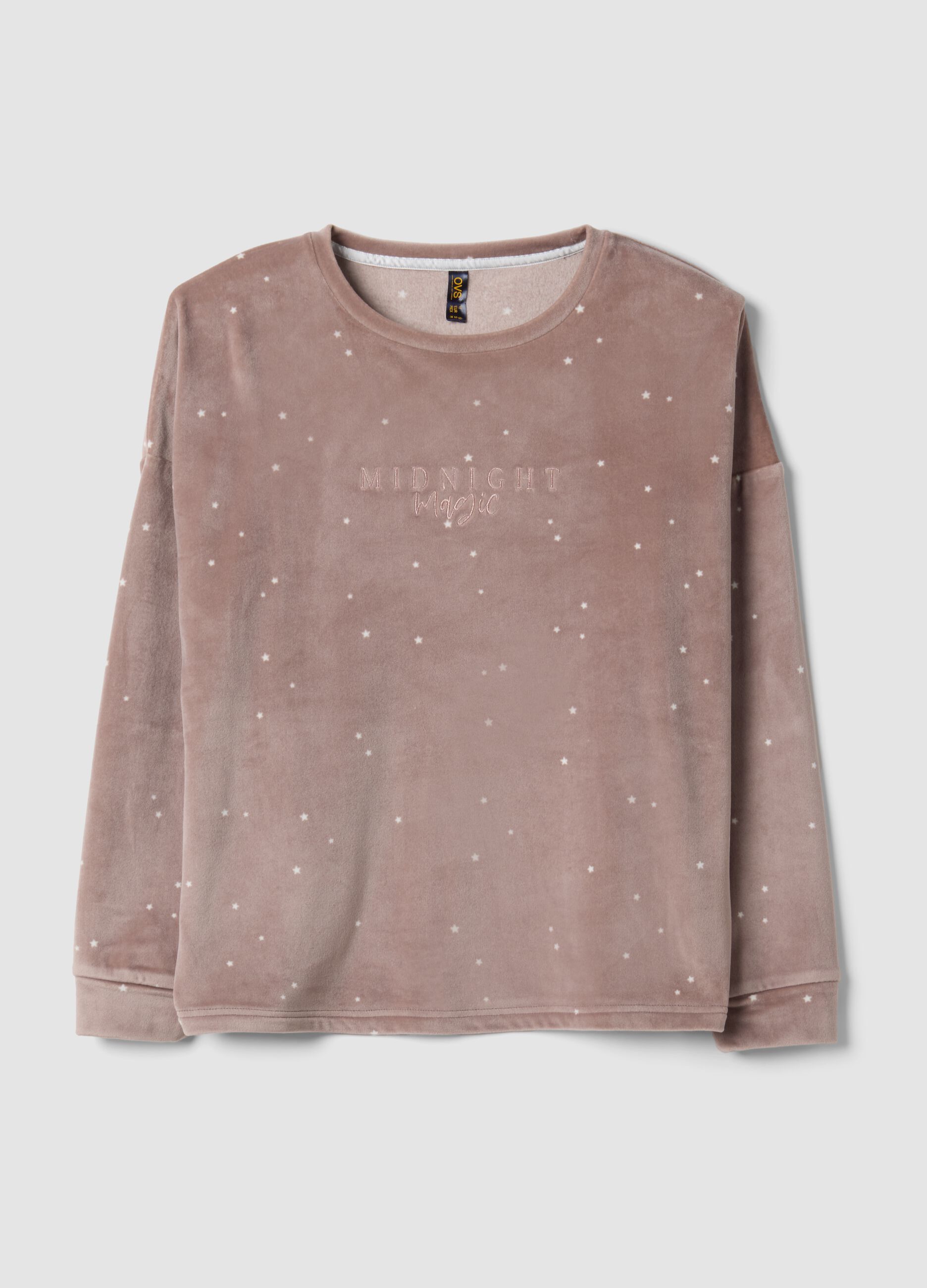 Pink stretch crew-neck top