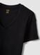 Black 100% cotton V-neck relaxed-fit T-shirt_5