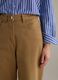 Straight Brown Stretch Cotton Chino Trousers_4