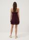 Purple mini dress with ruffles and plunging neckline_3