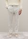 White stretch cotton blend trousers with fine ribbing_1