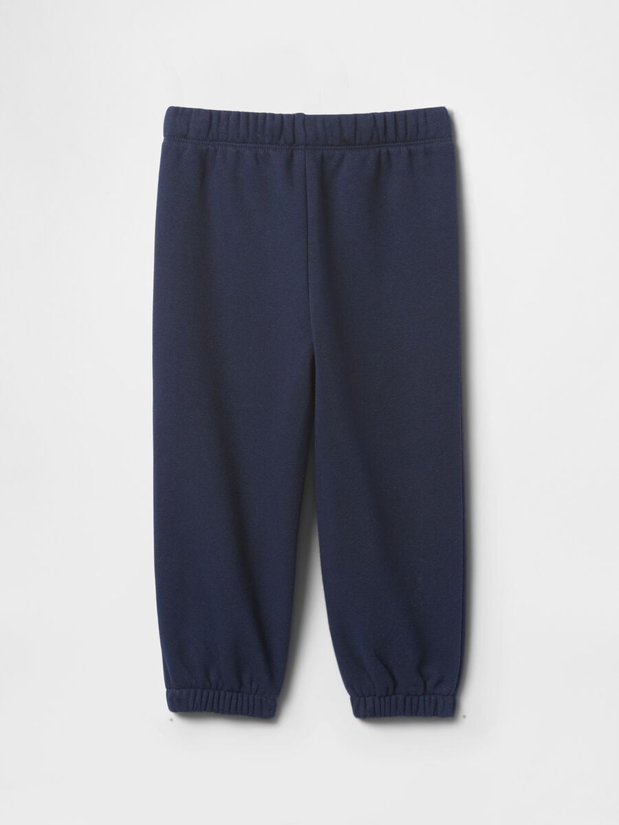 Pantaloni jogger blu in misto cotone con logo GAP_1