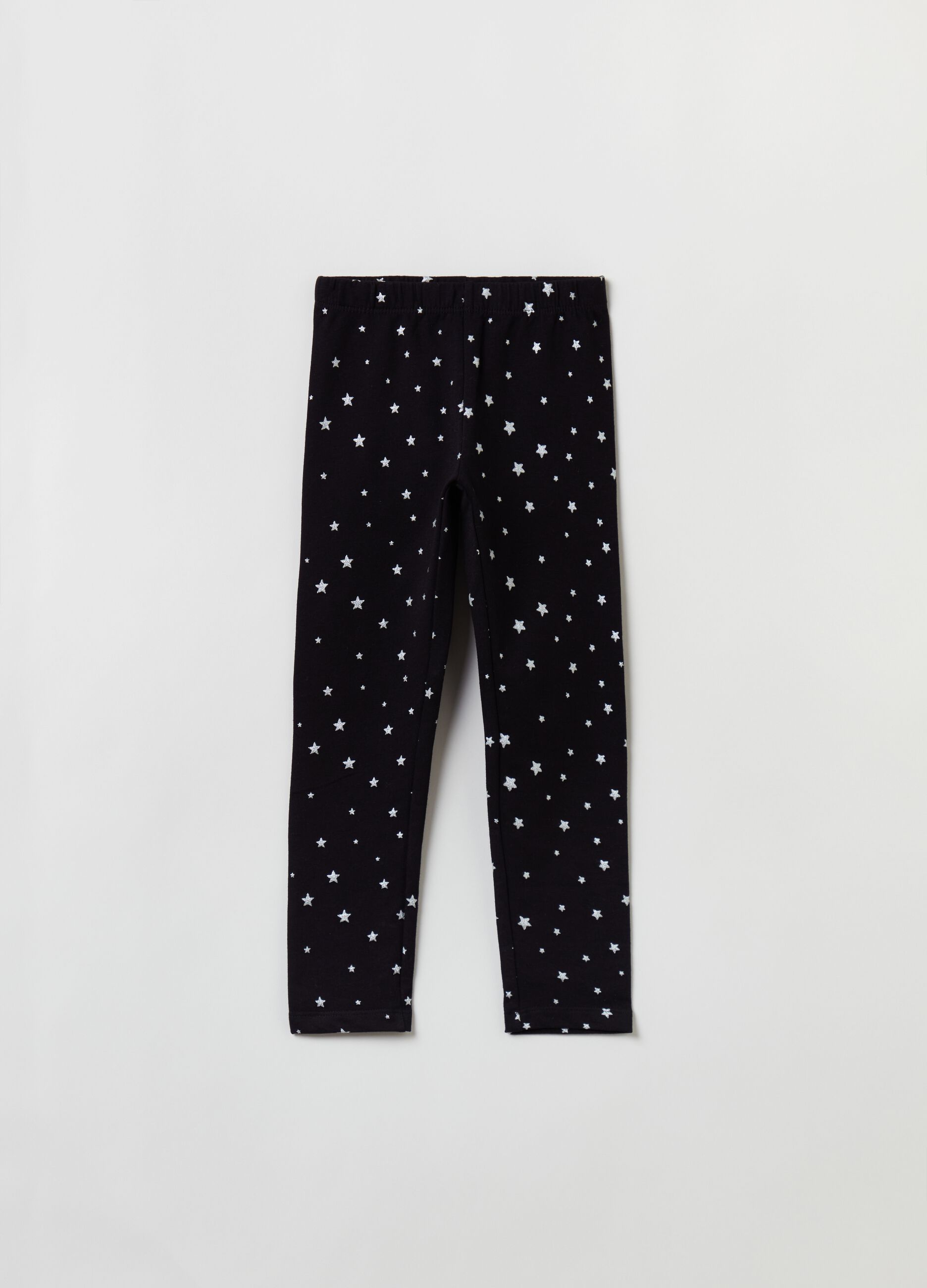 Leggings con stampa stelle glitter_0