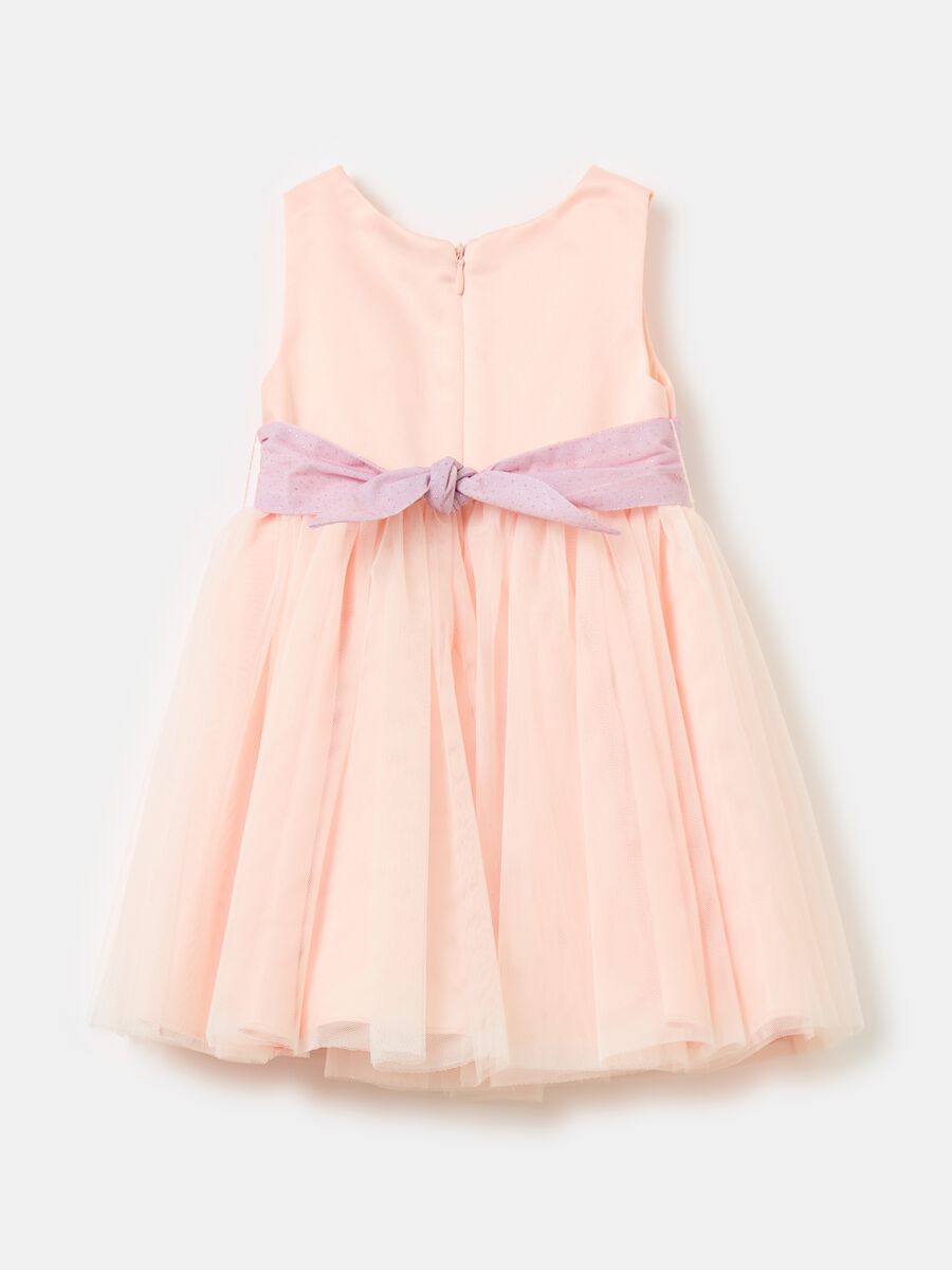 Sleeveless dress with tulle skirt_1