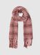 Multicoloured Checked Scarf with Fringes_0