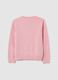 Girls' pink regular fit cotton blend cardigan_1