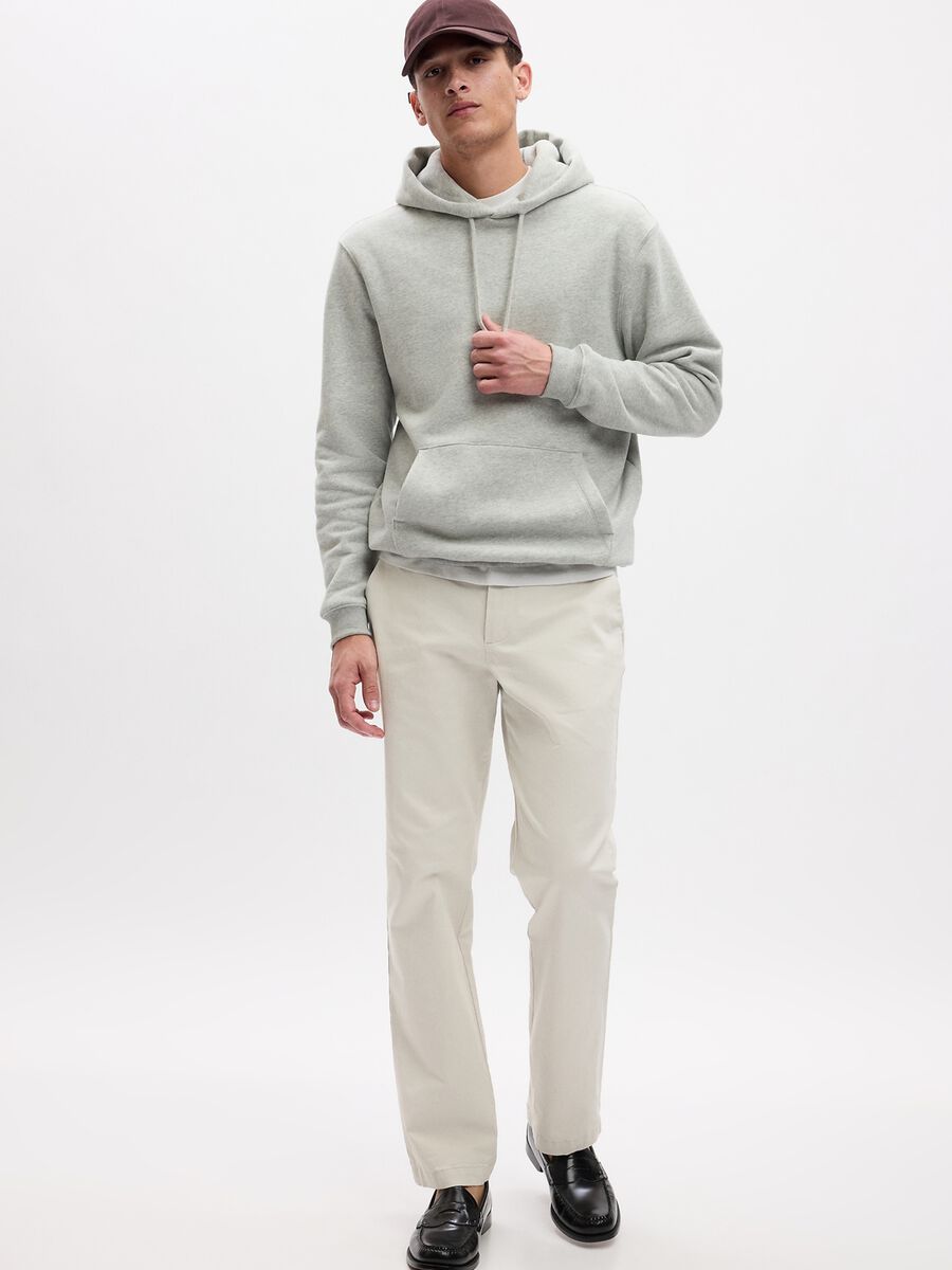 Straight-fit trousers in stretch cotton_0