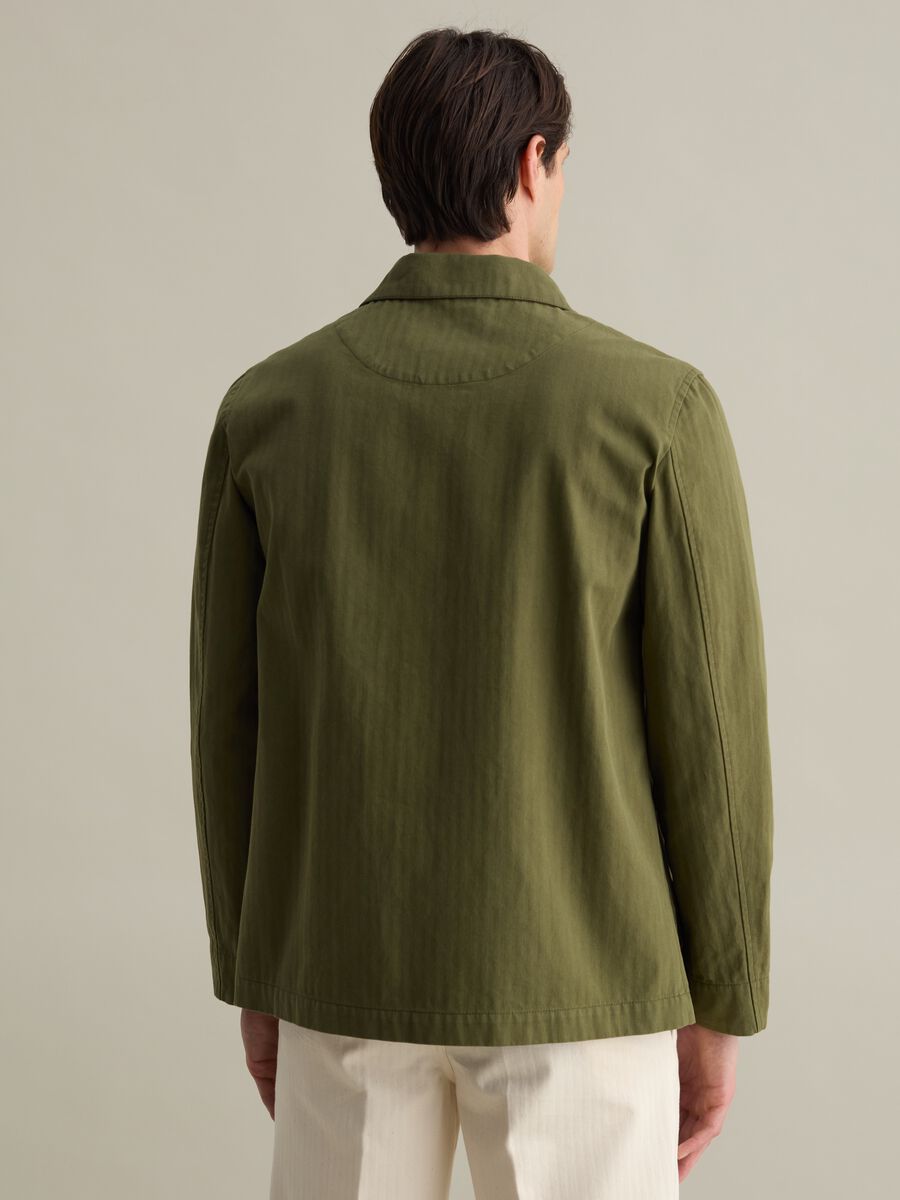 Striped shacket with herringbone motif_3