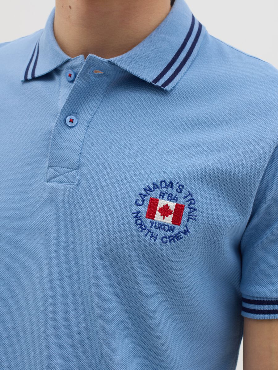 Piquet polo shirt with embroidered logo_2