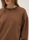 Brown cotton blend regular fit sweatshirt with crew neck_3