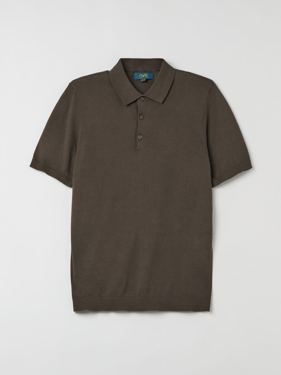 Polo shirt in solid colour cotton_4