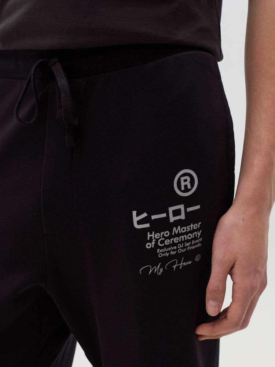Fleece joggers with print_2