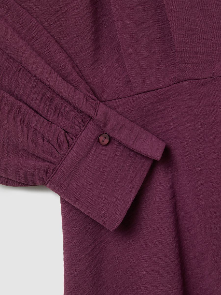 Purple regular fit long sleeve dress_5